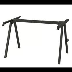 TROTTEN Underframe for Trotten table top, anthracite/black,, 55 1/8/63 "