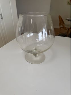Big, wide decorative wine glass.