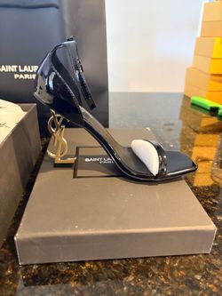 Saint Laurent Opyum Patent Leather Sandal