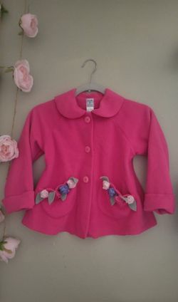 Girl Size 5/6 Coat Sweater Pink Mack & CO