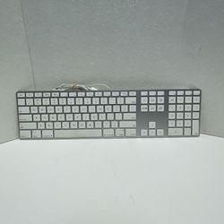 Apple USB Wired Keyboard A1243 Numeric Keypad Aluminum Full Size Tested