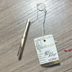 585 14k Yellow Gold Tie Bar With Chopard Tag 
