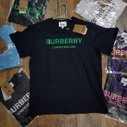 Burberry Green Letters Tshirt  All Sizes