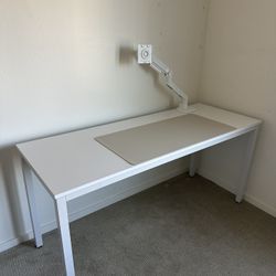 63” White Desk