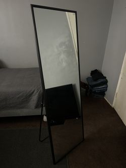 Black Vertical Frame Mirror