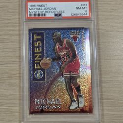1995 Finest Michael Jordan Mystery Borderless PSA 8