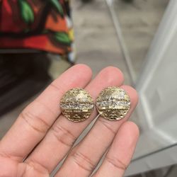 Last supper gold nugget earrings