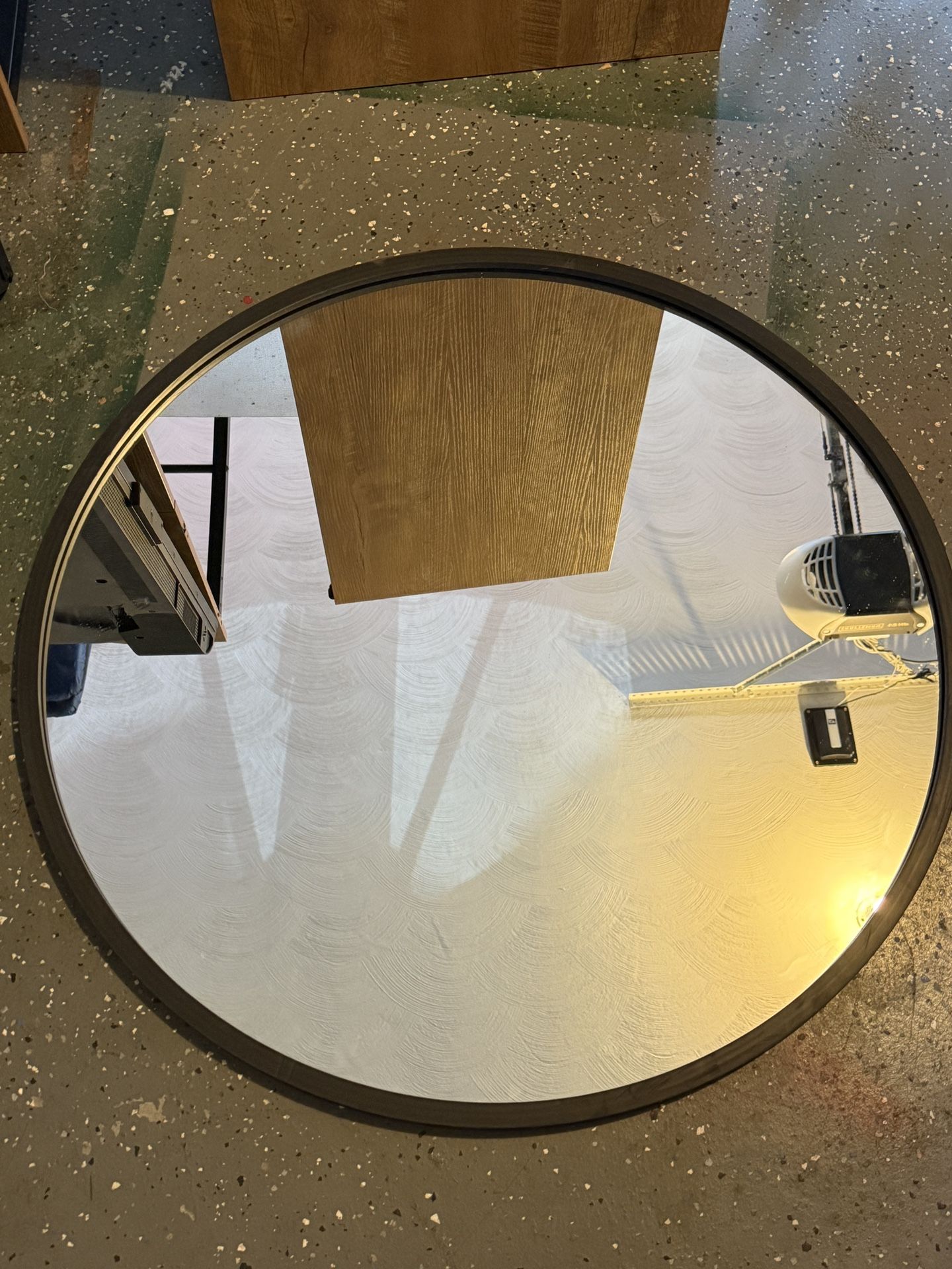 Black Round Bathroom Mirror X2