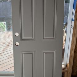 Steel Exterior Door-30"×80", Right Hand Inswing w/Frame