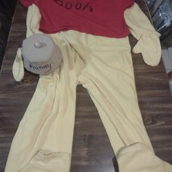 XL Adult Sized Winnie The Pooh Costume, 8 Pieces