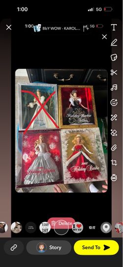 Holiday Barbie dolls