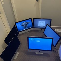 Lot of 6 cracked screen iMacs as is Condition