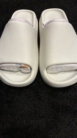 White Slide Sandals