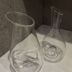 Premium Crate & Barrel, William Sonoma Wine Carafe Set - Like-New