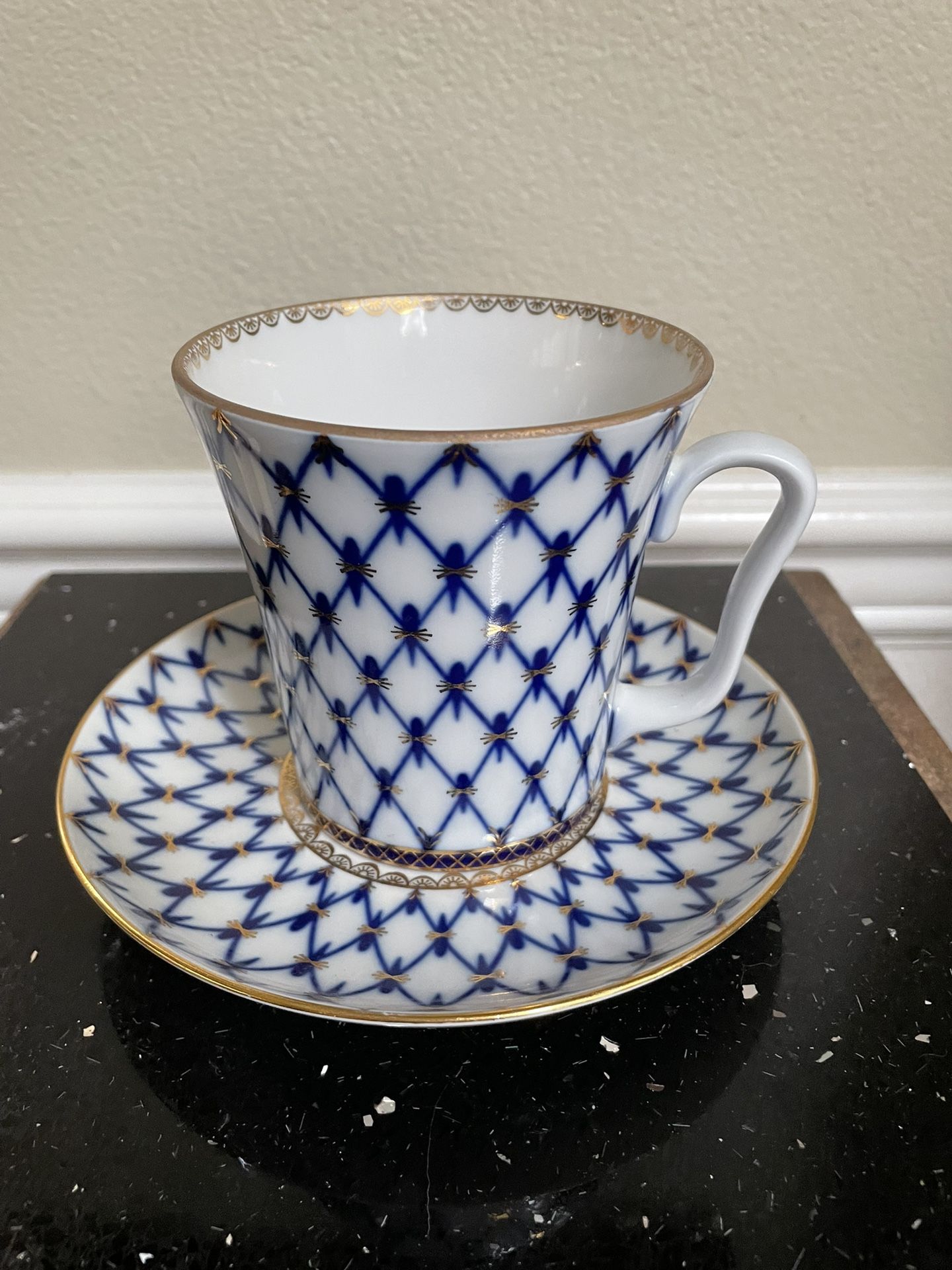 Lomonosov Porcelain Mug & Saucer