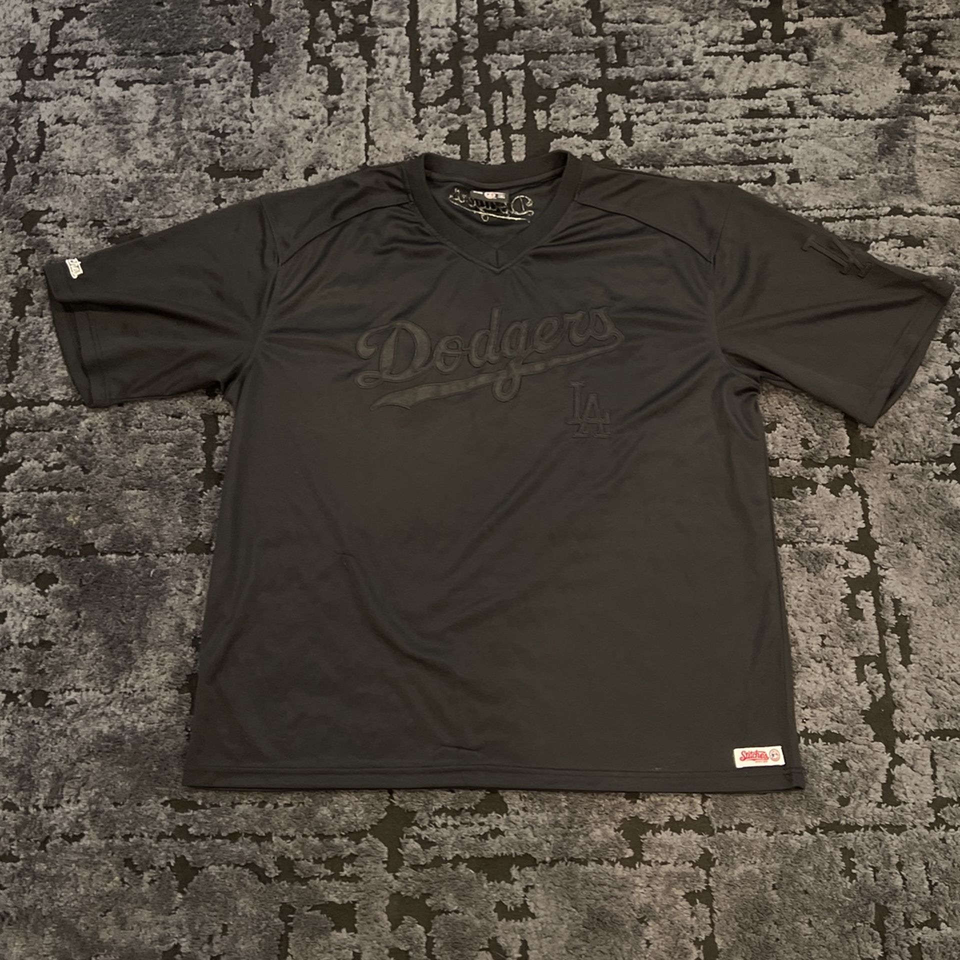 Los Angeles Dodgers Jersey Shirt Mens Extra Large 2XL Black MLB Baseball