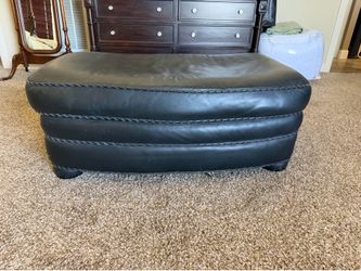 High quality all leather ottoman