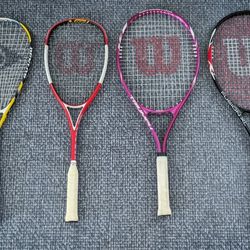 Tennis rackets and racquetball rackets