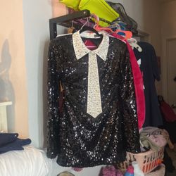 “Blithe” Sequined Dress And Tie !!!