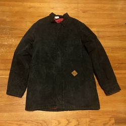 Vintage Muleskins By Carhartt Black Jacket Size Large Tall