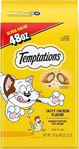 Temptations Classic Crunchy and Soft Cat Treats, Tasty Chicken, 48 oz