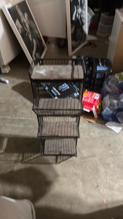 Black Metal Wire 5-Tier Shelf Unit