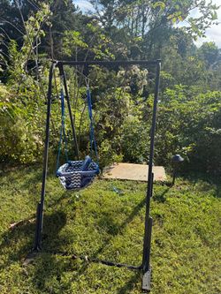 Baby Toddler Swing Set with Metal Frame