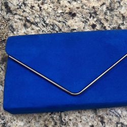 Blue Velvet Purse 