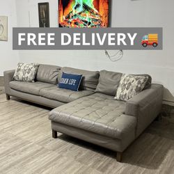 Natuzzi Leather Sectional Couch 🛋️ 