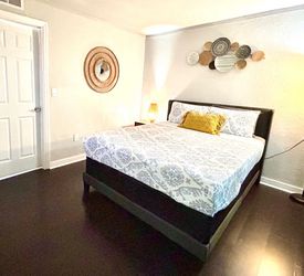 Queen size bed and mattress