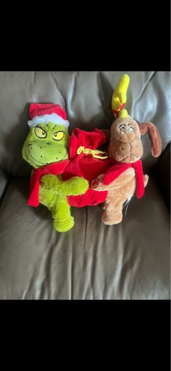 Grinch and Max Dog Plush Set