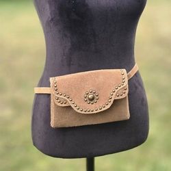 Free People Talia Leather Studded Belt Bag 