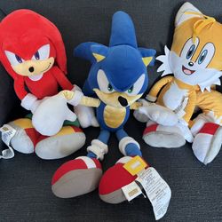 Sonic Knuckles Tails Plush/toy
