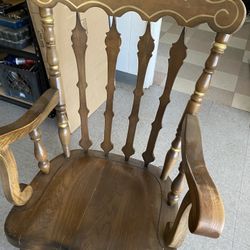 vintage solid wood rocking chair