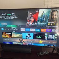 43" Toshiba Fire TV. With Sound Bar