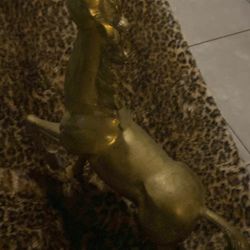 Brass Horse $120 weights 11 pounds 2 ft tall , 2ft long