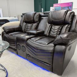 Sofa And Loveseat Sale 2pc Bluetooth And Speakers 