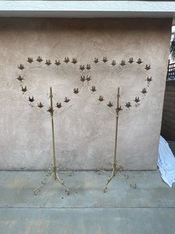 Heart candle displays - Antique / Romantic / rent / events / iron work