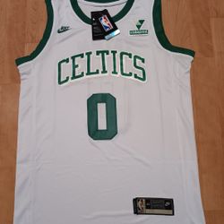 Size Medium.  Jayson Tatum White Boston Celtics Jersey. 
