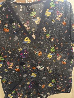 Holiday scrub tops