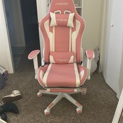 GTRACING Pink Gaming Chair – Comfortable, Includes Pillows