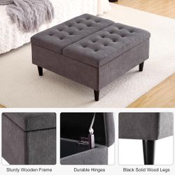 33-inch velvet ottoman