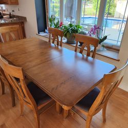 Birch Wood Kitchen Table 