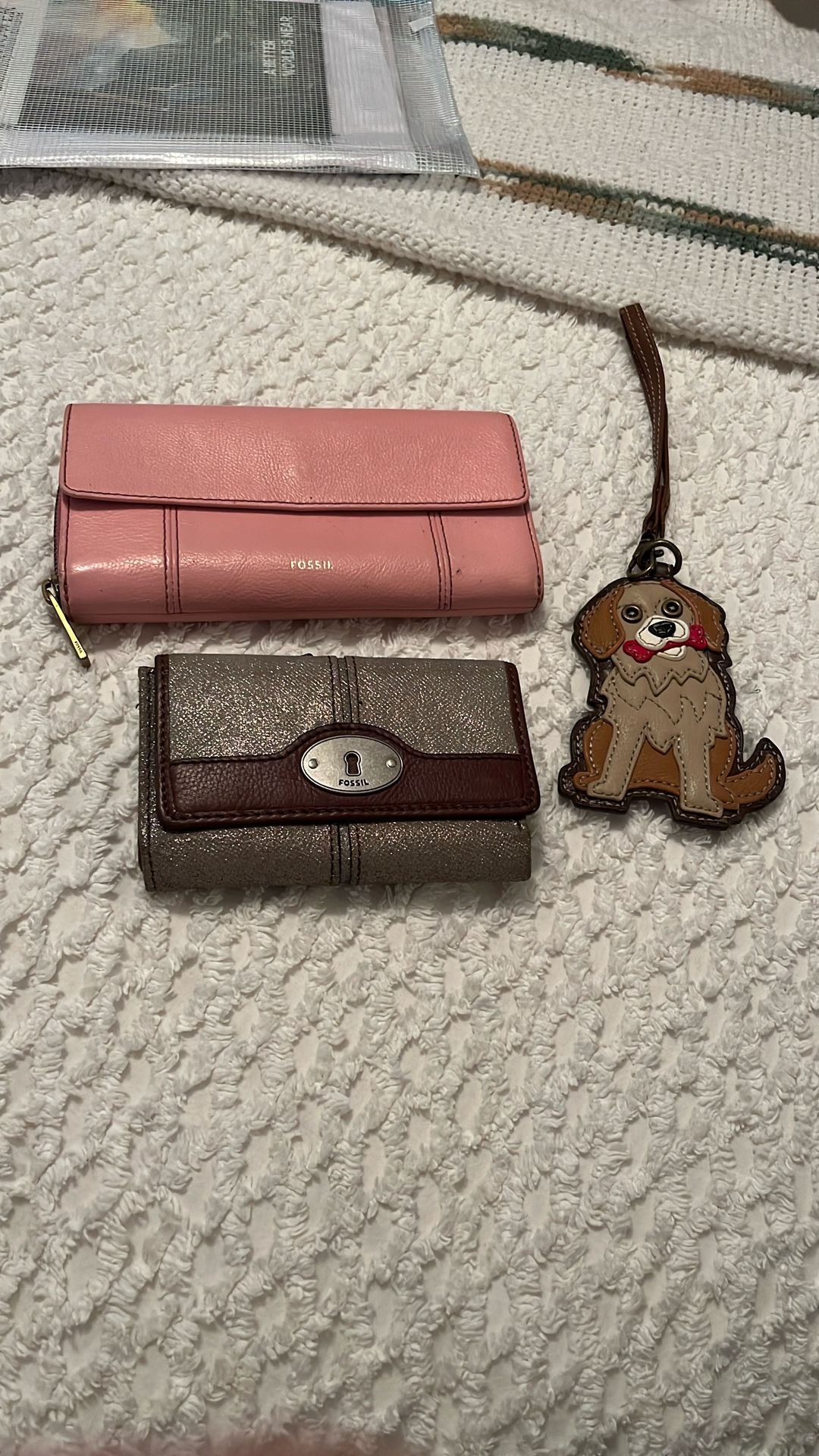 2Fossil Wallets and Dog Coin Purse $20