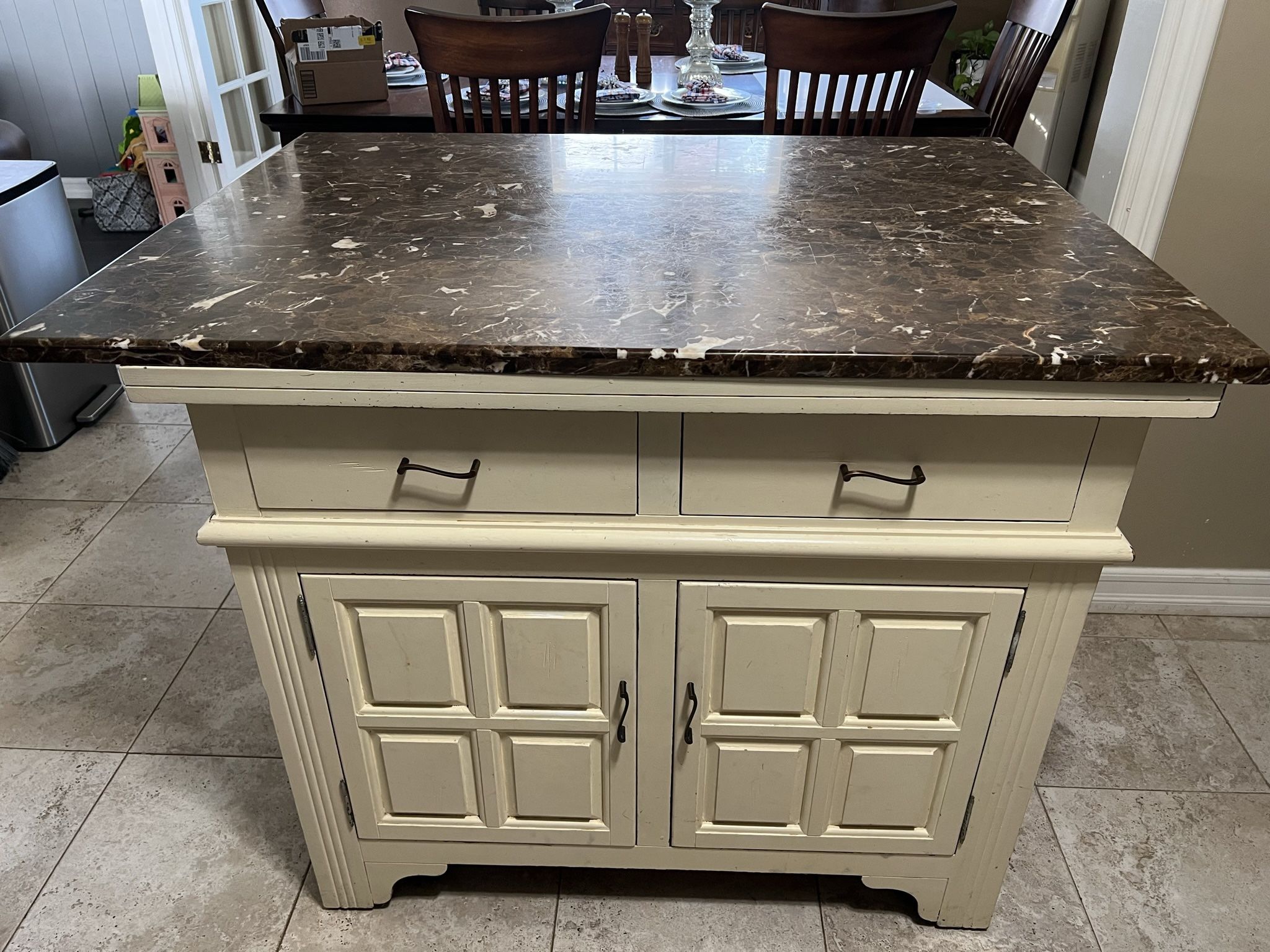 Moveable Island With Granite Top