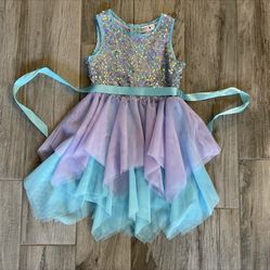 Purple And Blue Sequin Dress