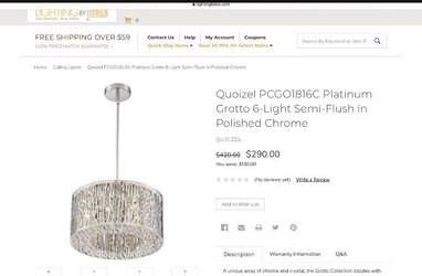 Light Fixture Brand New Quoizel 