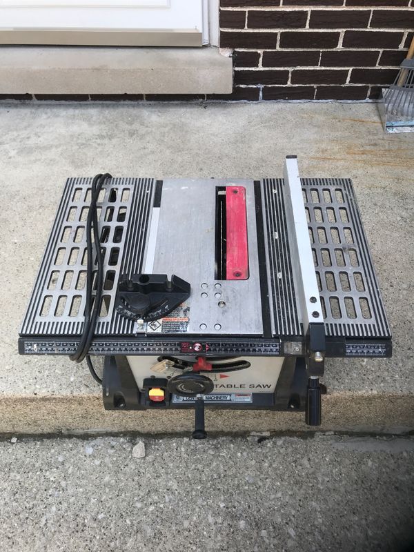 10” Table Saw Central Machinery with Fence and Miter slider attachments