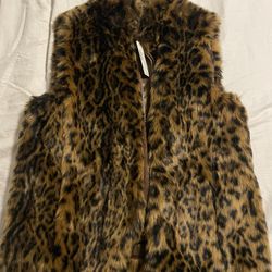 Jcrew Leopard Fur Vest 