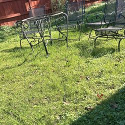 Glass Table Exterior  and four chairs